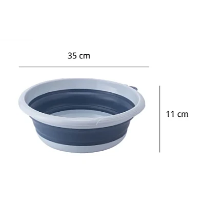 Lighean rotund pliabil 39cm ALBASTRU