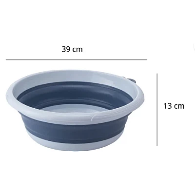 Lighean rotund pliabil 39cm ALBASTRU