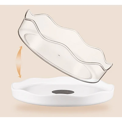 Organizator rotativ 360 grade pentru bucatarie / baie 27 cm alb
