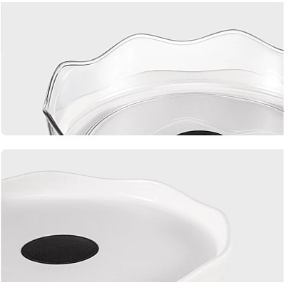 Organizator rotativ 360 grade pentru bucatarie / baie 27 cm alb