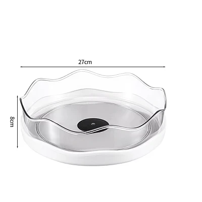 Organizator rotativ 360 grade pentru bucatarie / baie 27 cm alb