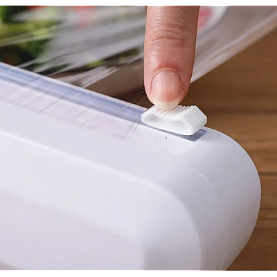 Dispenser pentru folia alimentara cu lama de taiere alb