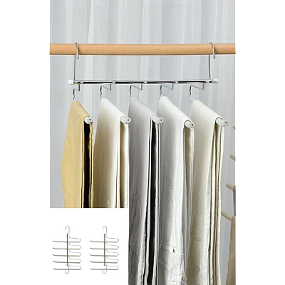 Organizator pentru pantaloni 5 suporturi otel inoxidabil