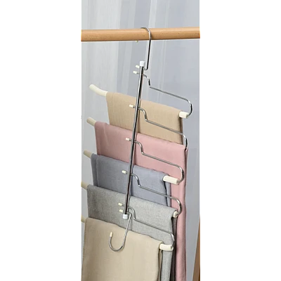 Organizator pentru pantaloni 5 suporturi otel inoxidabil