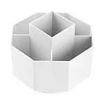Cutie de depozitare pensule de machiaj rotativ 360 grade 5 compartimente ALBA