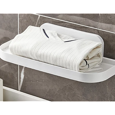 Suport pliabil pentru baie autoadeziv 36 x 15.3 cm alb