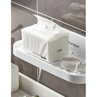 Suport pliabil pentru baie autoadeziv 36 x 15.3 cm alb