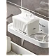 Suport pliabil pentru baie autoadeziv 36 x 15.3 cm alb