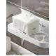 Suport pliabil pentru baie autoadeziv 36 x 15.3 cm alb