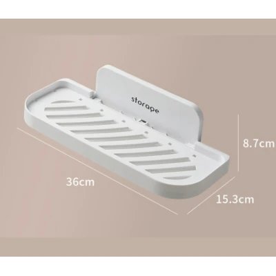 Suport pliabil pentru baie autoadeziv 36 x 15.3 cm alb