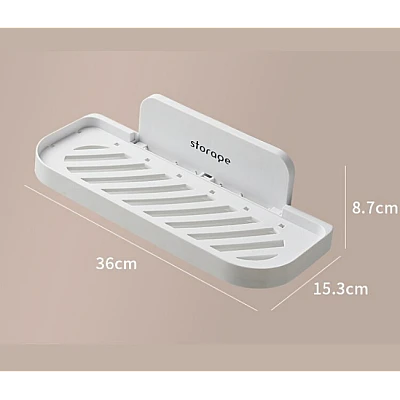 Suport pliabil pentru baie autoadeziv 36 x 15.3 cm alb