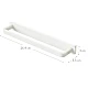 Suport autoadeziv pentru prosop retractabil 26.4 x 3 x 5.5 cm alb
