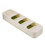 Organizator pentru tacamuri 5 compartimente Alb