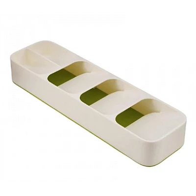 Organizator pentru tacamuri 5 compartimente Alb