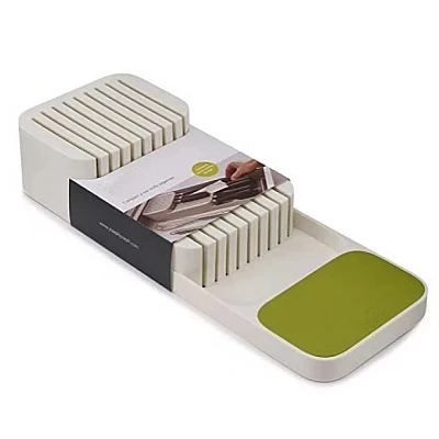 Organizator / suport pentru cutite 2 nivele pentru 18 cutite Alb