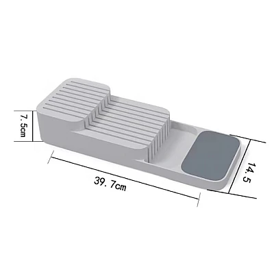 Organizator / suport pentru cutite 2 nivele pentru 18 cutite Alb