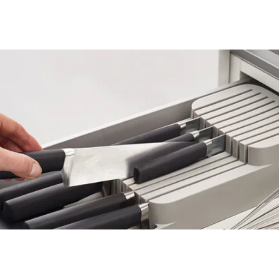 Organizator / suport pentru cutite 2 nivele pentru 18 cutite Alb