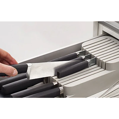 Organizator / suport pentru cutite 2 nivele pentru 18 cutite Alb