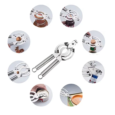 Desfacator multifunctional de borcane inox 25 x 6 cm