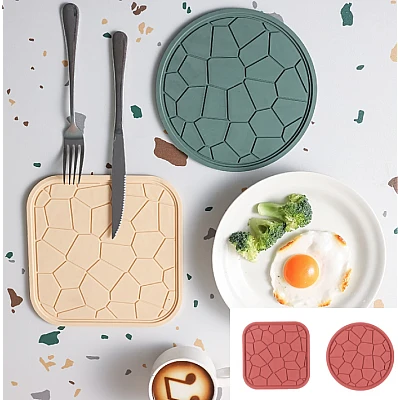 Set 2 suporturi de cauciuc pentru cratite 18 cm ROSU