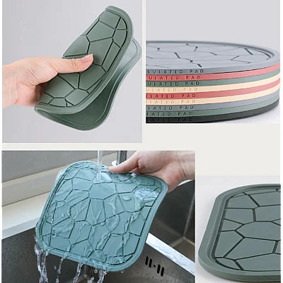 Set 2 suporturi de cauciuc pentru cratite 18 cm ROSU