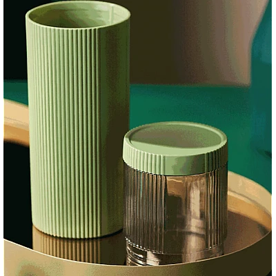 Set 2 pahare pentru pasta/periuta de dinti 20 x 6 cm