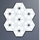 Set 3 spoturi hexagonale LED cu telecomanda