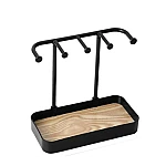 Suport pentru bijuterii cu 5 brate 20 x 10 x 19 cm NEGRU