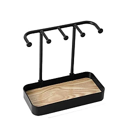 Suport pentru bijuterii cu 5 brate 20 x 10 x 19 cm NEGRU
