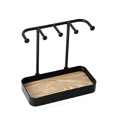 Suport pentru bijuterii cu 5 brate 20 x 10 x 19 cm NEGRU