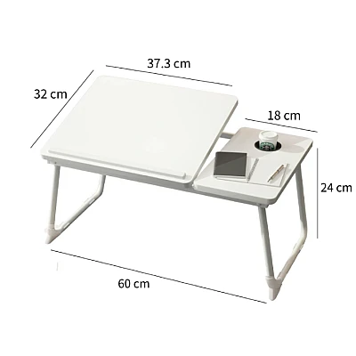 Masa pliabila pentru laptop cu suport pentru pahar reglabila pe inaltime 5 pozitii ALBA