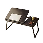 Masa pliabila pentru laptop cu suport pentru pahar reglabila pe inaltime 5 pozitii NEAGRA