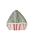 Prosop turban cu nasture pentru uscare par VERDE