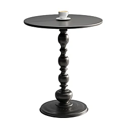 Masuta rotunda pentru cafea fier 52 x 38 cm NEGRU