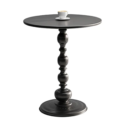 Masuta rotunda pentru cafea fier 52 x 38 cm NEGRU