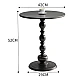 Masuta rotunda pentru cafea fier 52 x 38 cm NEGRU