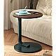 Masuta rotunda pentru cafea lemn cu metal 50 x 60 cm natur cu negru
