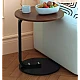 Masuta rotunda pentru cafea lemn cu metal 50 x 60 cm natur cu negru