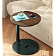 Masuta rotunda pentru cafea lemn cu metal 50 x 60 cm natur cu negru