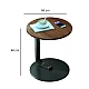 Masuta rotunda pentru cafea lemn cu metal 50 x 60 cm natur cu negru