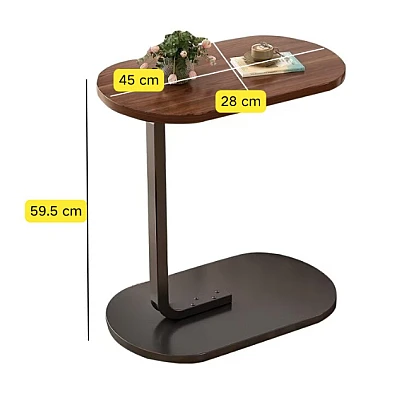 Masuta dreptunghiulara pentru cafea 45x60x30cm natur cu negru Masuta dreptunghiulara pentru cafea 45x60x30cm natur cu negru