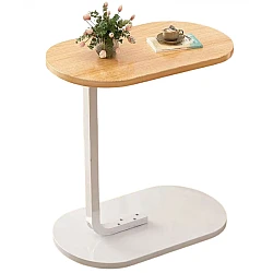 Masuta dreptunghiulara pentru cafea 45x60x30cm natur cu ALB