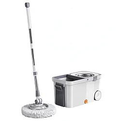 Set mop rotativ 360 grade cu galeata centrifuga din inox galeata portabila sistem evacuare apa