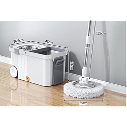 Set mop rotativ 360 grade cu galeata centrifuga din inox galeata portabila sistem evacuare apa Set mop rotativ 360 grade cu galeata centrifuga din inox galeata portabila sistem evacuare apa