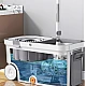 Set mop rotativ 360 grade cu galeata centrifuga din inox galeata portabila sistem evacuare apa Set mop rotativ 360 grade cu galeata centrifuga din inox galeata portabila sistem evacuare apa