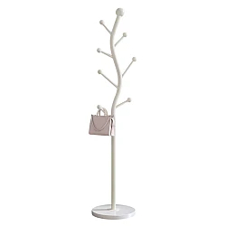 Cuier pentru haine in forma de S cu 7 carlige otel carbon 178 x 30 cm alb