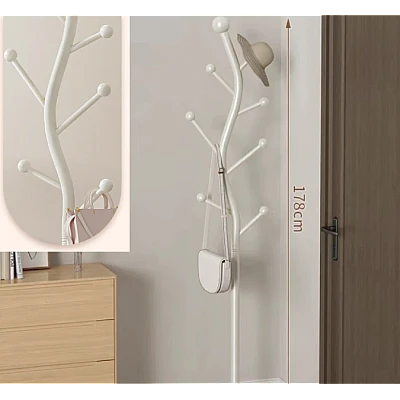 Cuier pentru haine in forma de S cu 7 carlige otel carbon 178 x 30 cm alb Cuier pentru haine in forma de S cu 7 carlige otel carbon 178 x 30 cm alb