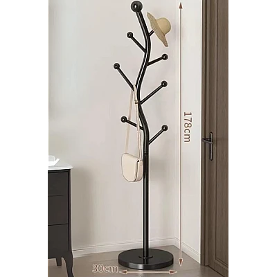 Cuier pentru haine in forma de S cu 7 carlige otel carbon 178 x 30 cm negru
