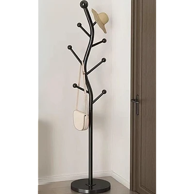 Cuier pentru haine in forma de S cu 7 carlige otel carbon 178 x 30 cm negru