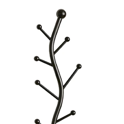 Cuier pentru haine in forma de S cu 7 carlige otel carbon 178 x 30 cm negru